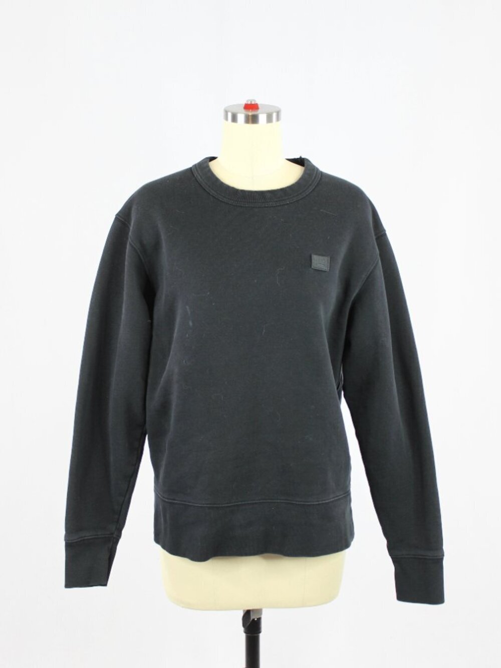 ACNE STUDIOS 2017 Fairview Face Paw 2017 Black Cotton Terry Sweatshirt, Size S